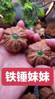 经典铁锤妹妹 和田玉镶嵌高货铁锤妹妹#文玩核桃 #强烈推荐