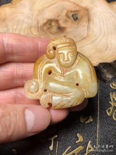 乡下收来出土老物件古董旧货老货收藏品和田玉古人挂件吊坠玉佩手玩件
