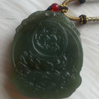 保真和田玉弥勒佛吊坠,双面雕刻,带证书,支持国检,喜欢带走