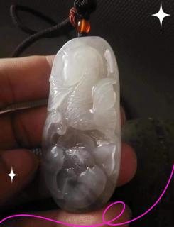 和田玉青花烟紫料:紫气东来,富贵吉祥