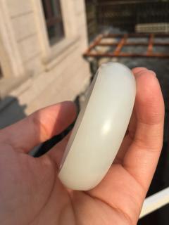 牛货!和田玉宽版手镯