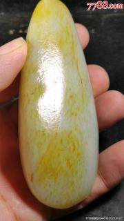 清代和田玉原石籽料随行把件